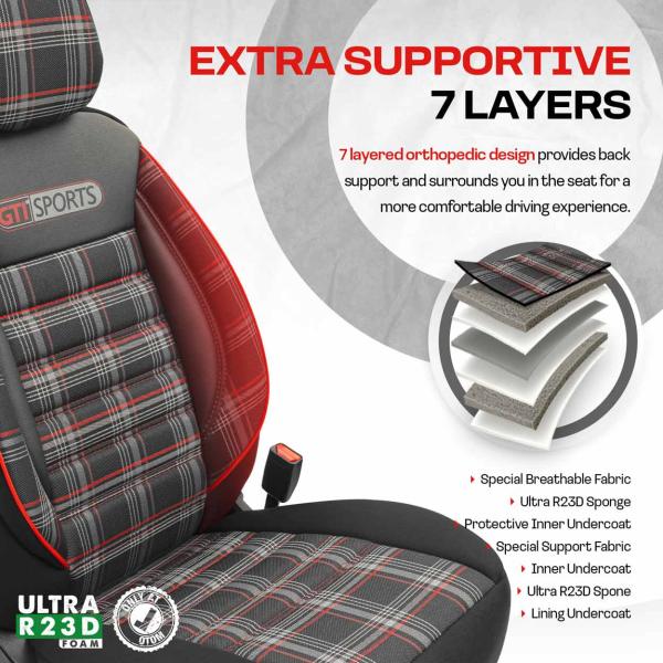 Auto Sitzbezug Set Universal Vorne und Hinten Komfortabel Komplett Set